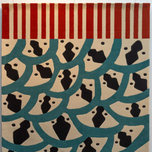 Tappeto contemporaneo - AFRICAN SPIRIT - L'Atelier Bérengère Guénant - a motivi / in lana della Nuova Zelanda / rettangolare