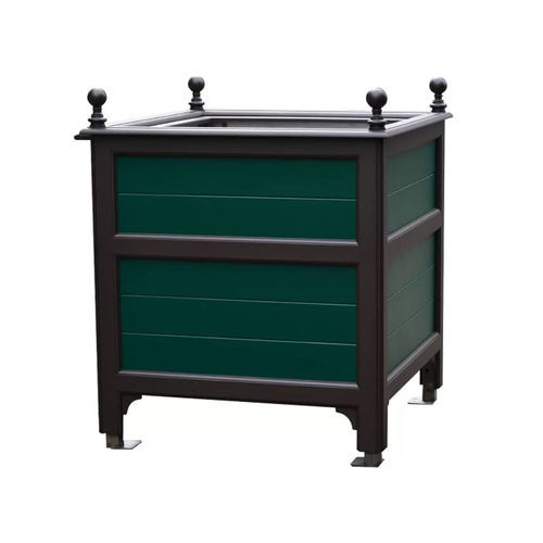 Fioriera in alluminio estruso - SABAUDA - LL53 - in acciaio inossidabile / quadrata / leggera