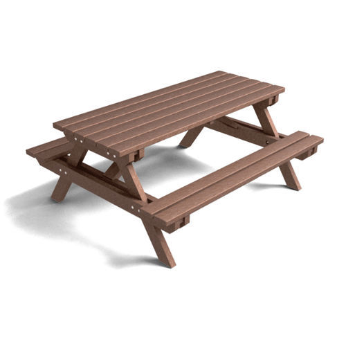 Tavolo da picnic contemporaneo - PIK ECO - LL53 - in plastica riciclata / con supporto in legno / rettangolare