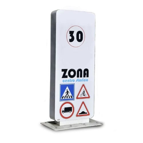 Totem di segnalazione - PHONE - LL53 - da esterno / in acciaio / per spazio pubblico