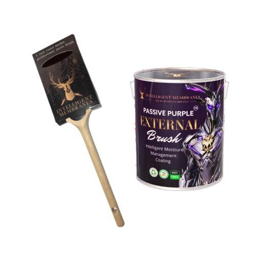 Guaina liquida impermeabilizzante di protezione - PASSIVE PURPLE EXTERNAL BRUSH PACK - Intelligent Membranes - contro gli UV / per facciate / per muro