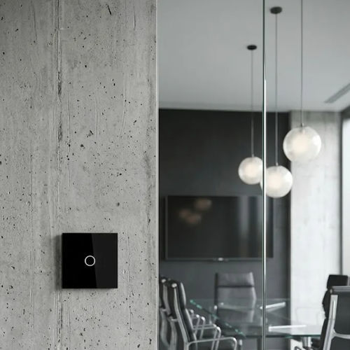 Interruttore tattile - PP-T01S-A12B - LightON - elettronico / ad incasso / con rivestimento in vetro temperato