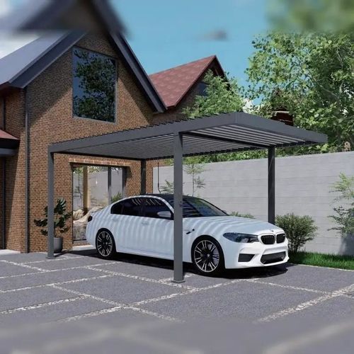 Tettoia per posto-auto per uso domestico - ST-100-E-KD - ALUX Pergola - per garage / per parcheggio / personalizzabile