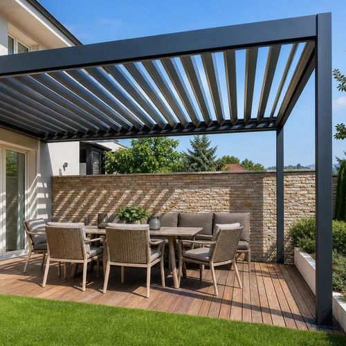 Pergola autoportante - LUXURY  - ALUX Pergola - in alluminio / in acciaio / a lamelle orientabili