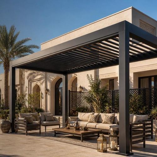 Pergola addossata - ALUX Pergola - autoportante / in alluminio / in acciaio