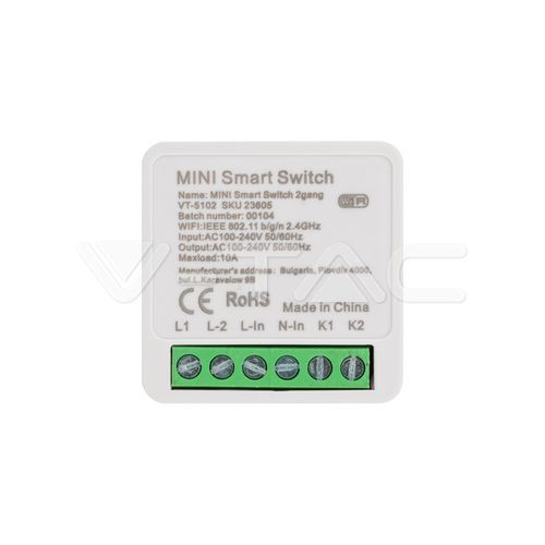 Interruttore per sistema domotico - 23605 - V-TAC - tattile / ad incasso / in PC