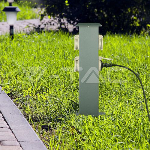 Presa di corrente - 8821 - V-TAC - quadrupla / autoportante / da incasso