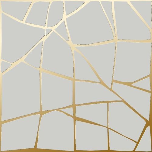 Piastrella in porcellana - Kintsugi - ROCED - riflettente / metallizzato / per interni