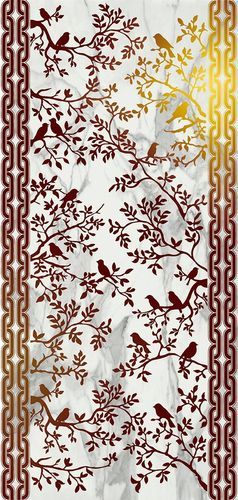 Piastrella in porcellana - Birds - ROCED - metallizzato / indoor / da interno
