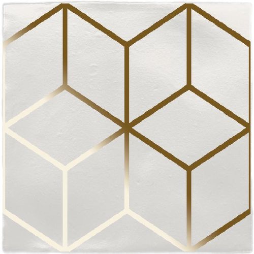 Piastrella in ceramica - Cubo - ROCED - in ceramica metallizzata / metallizzato / dorata