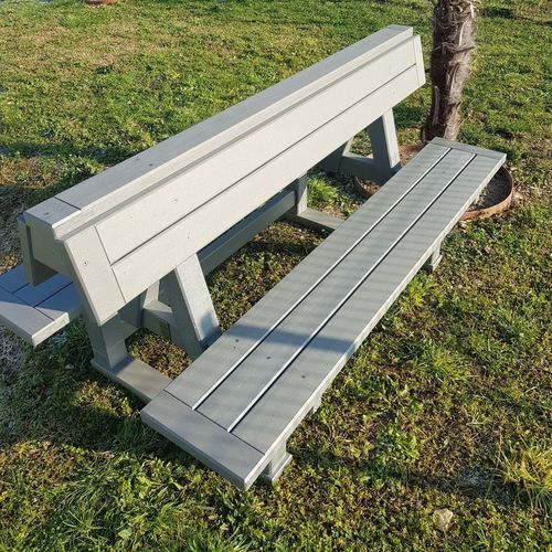 Panca contemporanea - Urban'Ex - in materiale riciclato / con schienale / senza braccioli