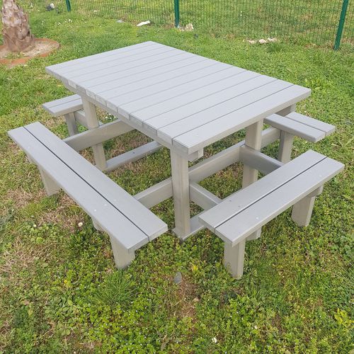 Tavolo da picnic contemporaneo - TPN-150-4 - Urban'Ex - in materiale riciclato / rettangolare / 100% riciclato