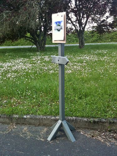 Pannello segnaletico a pavimento - Urban'Ex - in plastica riciclata / di orientamento / da esterno