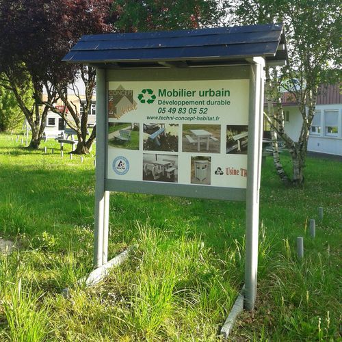 Pannello informativo da esterno - Urban'Ex - a messaggio variabile / in plastica riciclata