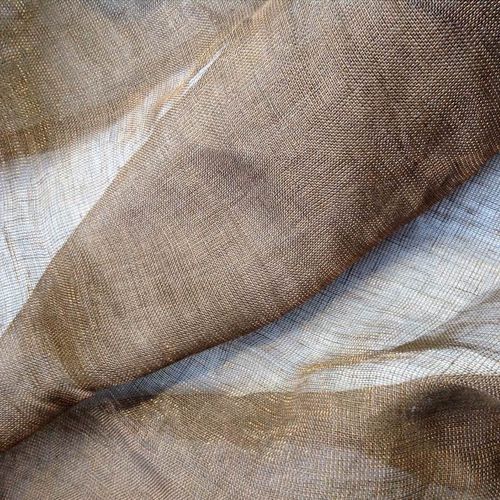 Tendina voile a tinta unita - DUMET - BISSON BRUNEEL - in rame / in lino / per uso residenziale
