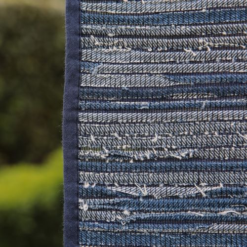 Tessuto da tappezzeria - POLYDENIM - BISSON BRUNEEL - per tende a rullo / a tinta unita / in cotone