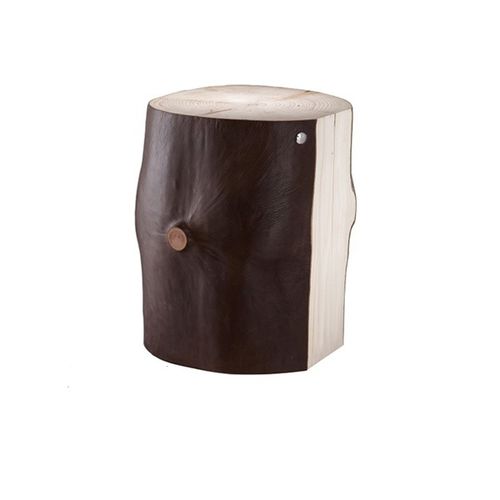 Tavolo d'appoggio contemporaneo - LOGGLOVE - BLEU NATURE - in legno / per uso residenziale / da interno