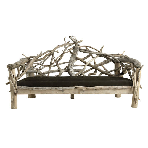 Divano in stile rustico - LOUIS CRUSOE  - BLEU NATURE - classico / marrone / in legno