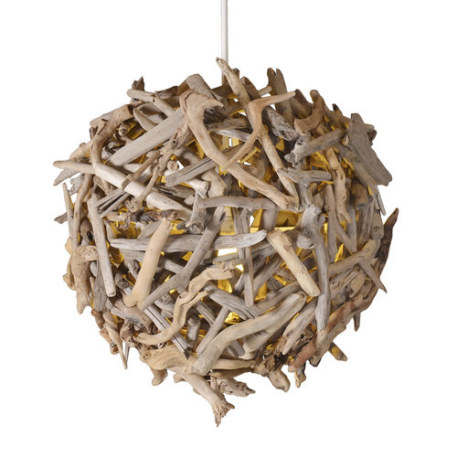Lampada a sospensione - IGNIQ - BLEU NATURE - in legno / design originale / con cavo