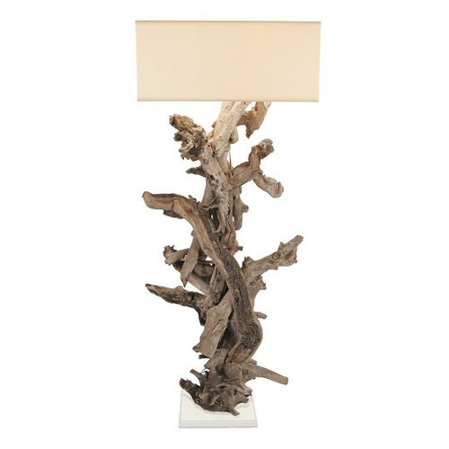Lampada da terra - EGEE  - BLEU NATURE - in acciaio laccato / in cotone / design originale