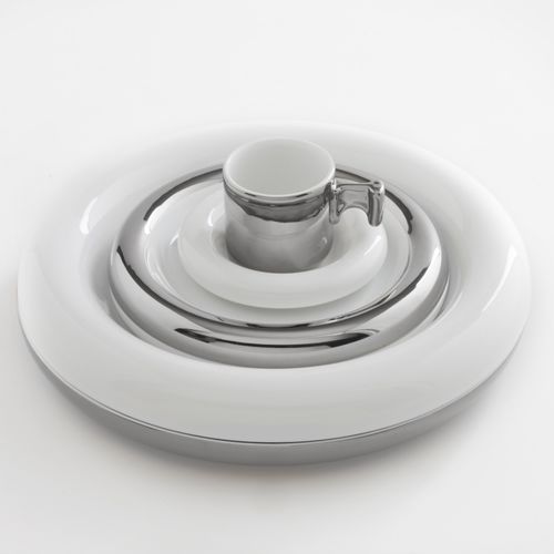 Piatto di servizio - SALVAGENTE - BOSA - rotondo / in ceramica / per ristorante gourmet