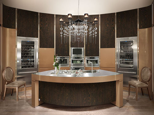 Cucina contemporanea - CONTEMPORANEA - BRUMMEL - impiallacciata in legno / in legno massiccio / in legno laccato