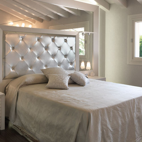 Letto matrimoniale - IMPERIAL - BRUMMEL - contemporaneo / con testiera imbottita / in pelle