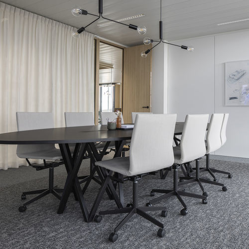 Sedia contemporanea - VVD SLIM - BULO - da interno / in tessuto / con supporto in metallo