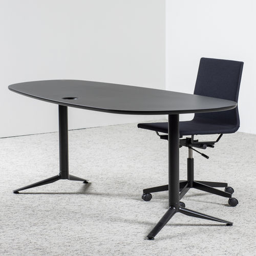 Tavolo da riunione contemporaneo - KEI - BULO - in MDF / in metallo / con supporto in metallo
