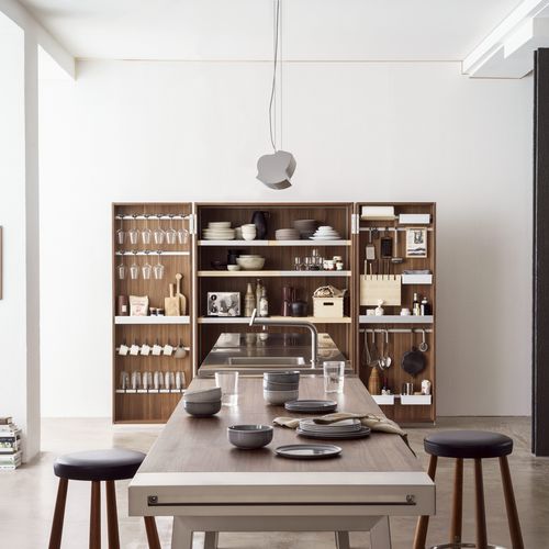 Cucina contemporanea - b2 - Bulthaup - in legno / in acciaio inossidabile / con isola