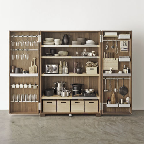 Mobile alto per cucina contemporaneo - b2 - Bulthaup - in legno / in alluminio / contract