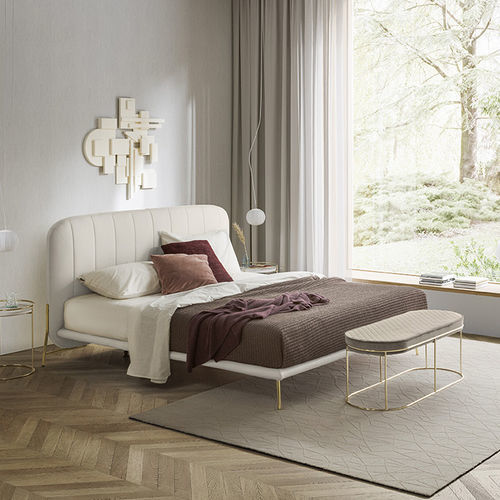 Letto matrimoniale - le marais - calligaris - contemporaneo / imbottito / con testiera