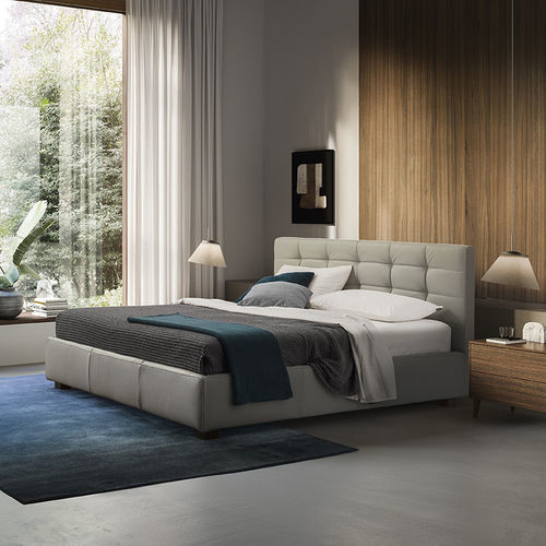 Letto matrimoniale - monterey - calligaris - contemporaneo / imbottito / con testiera