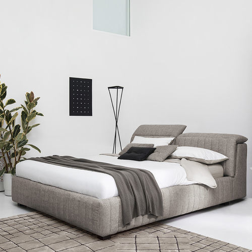 Letto matrimoniale - portland - calligaris - contemporaneo / imbottito / con testiera