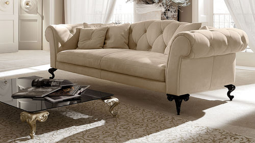Divano classico - GEORGE - CANTORI - in tessuto / in pelle / beige