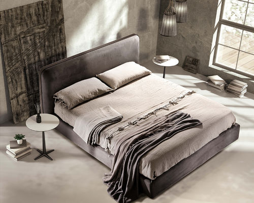 Letto matrimoniale - ELVIS - CANTORI - contemporaneo / imbottito / in pelle
