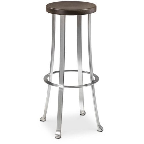 Sgabello da bar contemporaneo - DIVINO - CANTORI - in rovere / con supporto in acciaio inossidabile / con 4 gambe