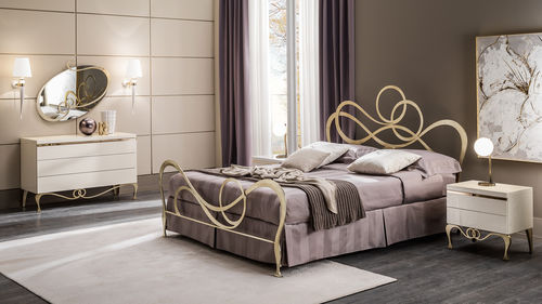 Letto matrimoniale - J'ADORE - CANTORI - design nuovo barocco / con testiera / in ferro battuto