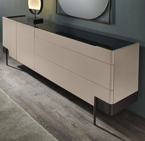 Credenza contemporanea - Valley - CANTORI - in legno / in metallo / in vetro