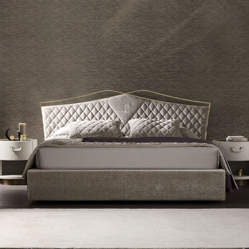 Letto matrimoniale - VALENTINO - CANTORI - contemporaneo / imbottito / con testiera