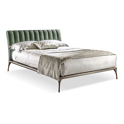 Letto matrimoniale - ISEO - CANTORI - contemporaneo / con testiera imbottita / in tessuto