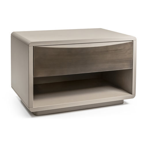 Comodino contemporaneo - Concetto - CANTORI - in legno / in metallo / rettangolare