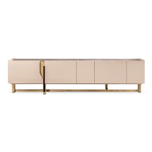 Mobile porta TV contemporaneo - MIRAGE - CANTORI - 4 porte / in legno laccato / in metallo