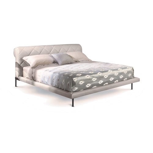 Letto matrimoniale - GREGORY - CANTORI - contemporaneo / imbottito / con testiera in pelle