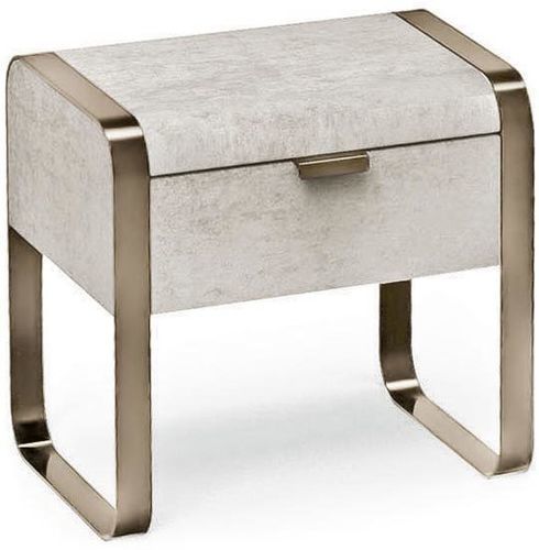 Comodino contemporaneo - ELVIS - CANTORI - in legno / in pelle / in ecopelle