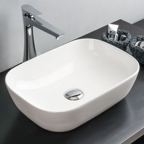 Lavabo da appoggio - AKI - Ceramica Althea - in ceramica / rettangolare / senza foro