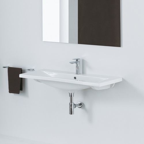 Lavabo sospeso - CLEVER 70 - Ceramica Althea - in ceramica / rettangolare / 1 foro
