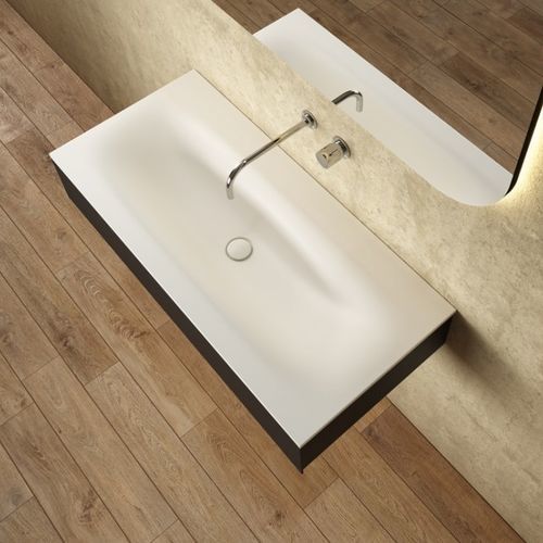 Lavabo integrato - PICASSO - Ceramica Althea - in ceramica / rettangolare / 1 foro