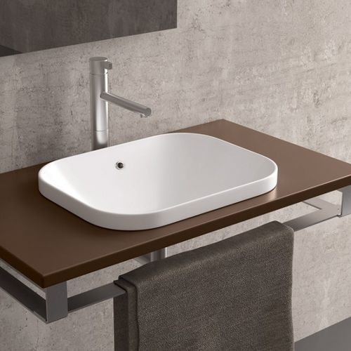 Lavabo da semincasso - MOVADO 58 - Ceramica Althea - in ceramica / rettangolare / senza foro