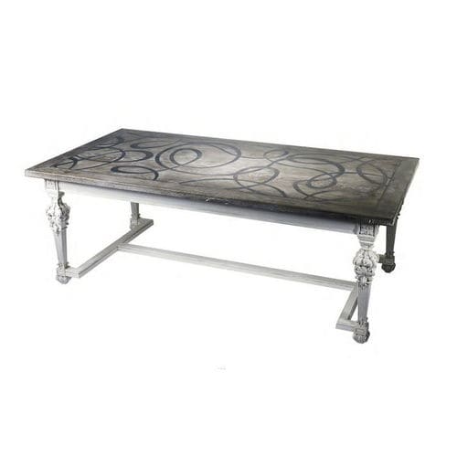 Tavolo da pranzo in stile - CHELINI 1898 : ART. 1261 + TOP 6000 - CHELINI - in legno massiccio / con supporto in legno massiccio / rettangolare